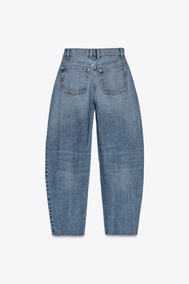 HIGH-WAIST TRF BARREL JEANS - Blue by Zara - Image 8