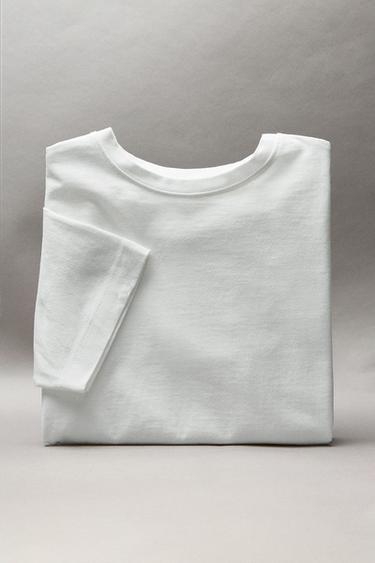 BASIC PLAIN T-SHIRT - White by Zara