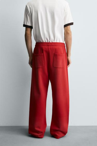 SPRAY WASH TROUSERS - Red by Zara - Image 2