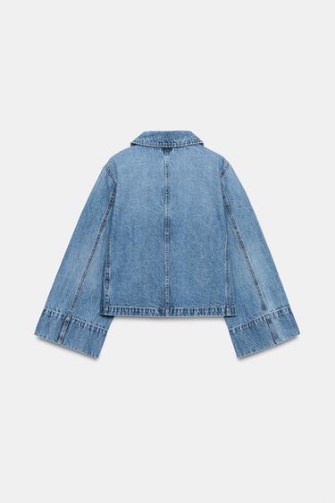 BLOUSON COURT Z1975 EN DENIM - Bleu moyen de Zara - Image 5