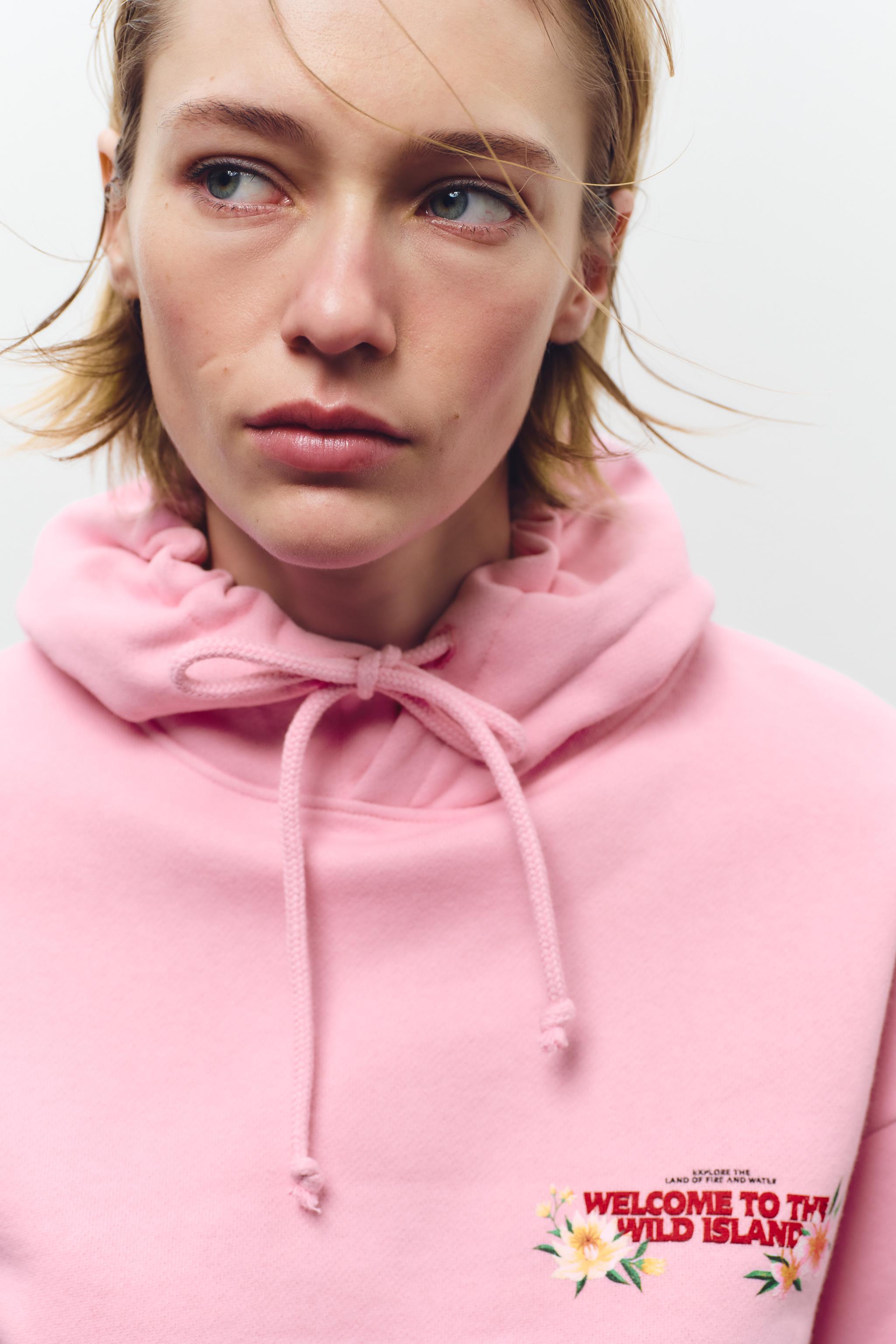 PRINTED HOODIE - Pink | ZARA United States