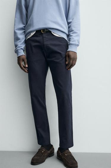 PANTALON CHINO SKINNY FIT - Bleu marine de Zara - Image 4