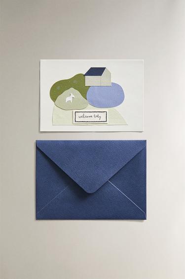 WELCOME BABY DONKEY CARD - Multicoloured by Zara - Image 0