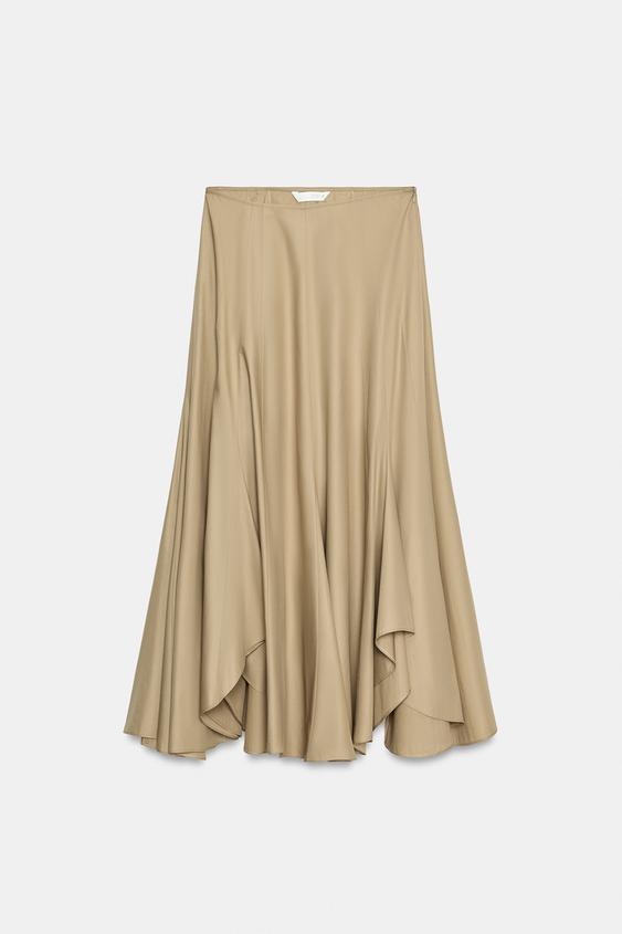 FALDA MIDI ASIMÉTRICA ZW COLLECTION - Arena de Zara - Imagen 0