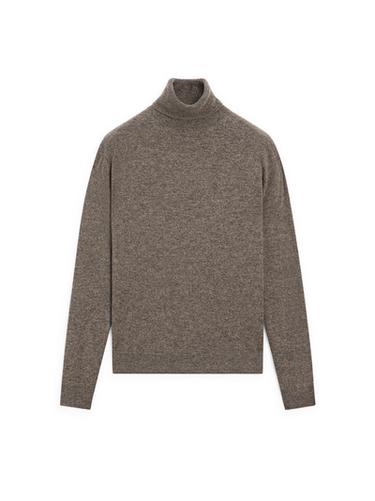 Jersey cuello alto mezcla lana - Negro oro de Zara