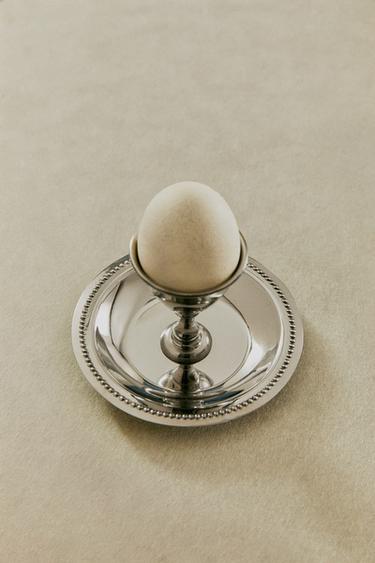 STEEL EGG CUP WITH PLATE - Steel by Zara
