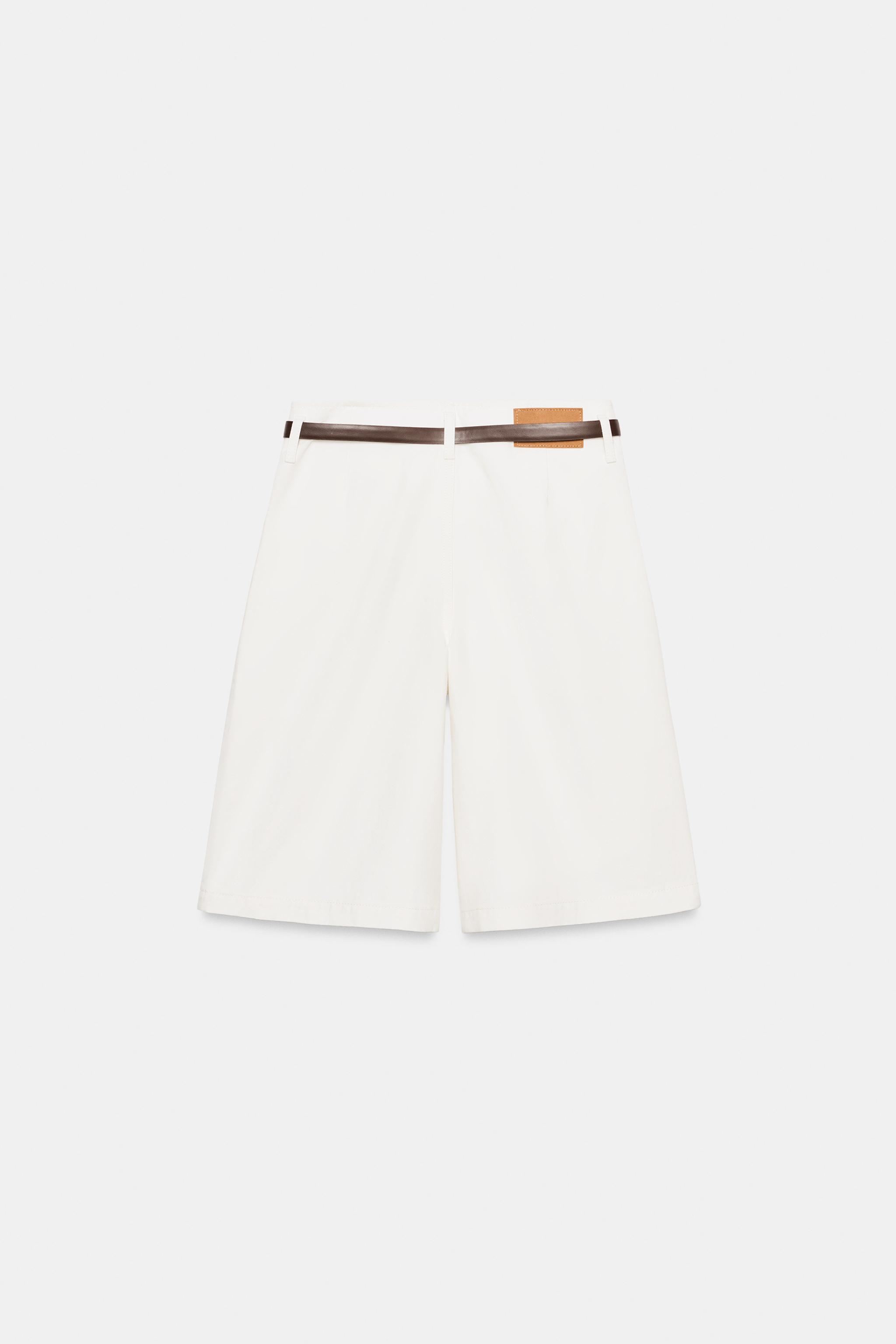 Zara Kemerli Pileli Bermuda görsel 7