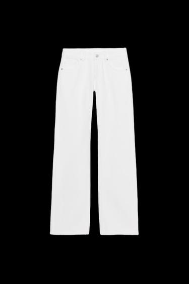 JEANS TRF WIDE LEG MIT NIEDRIGEM BUND - Weiß von Zara