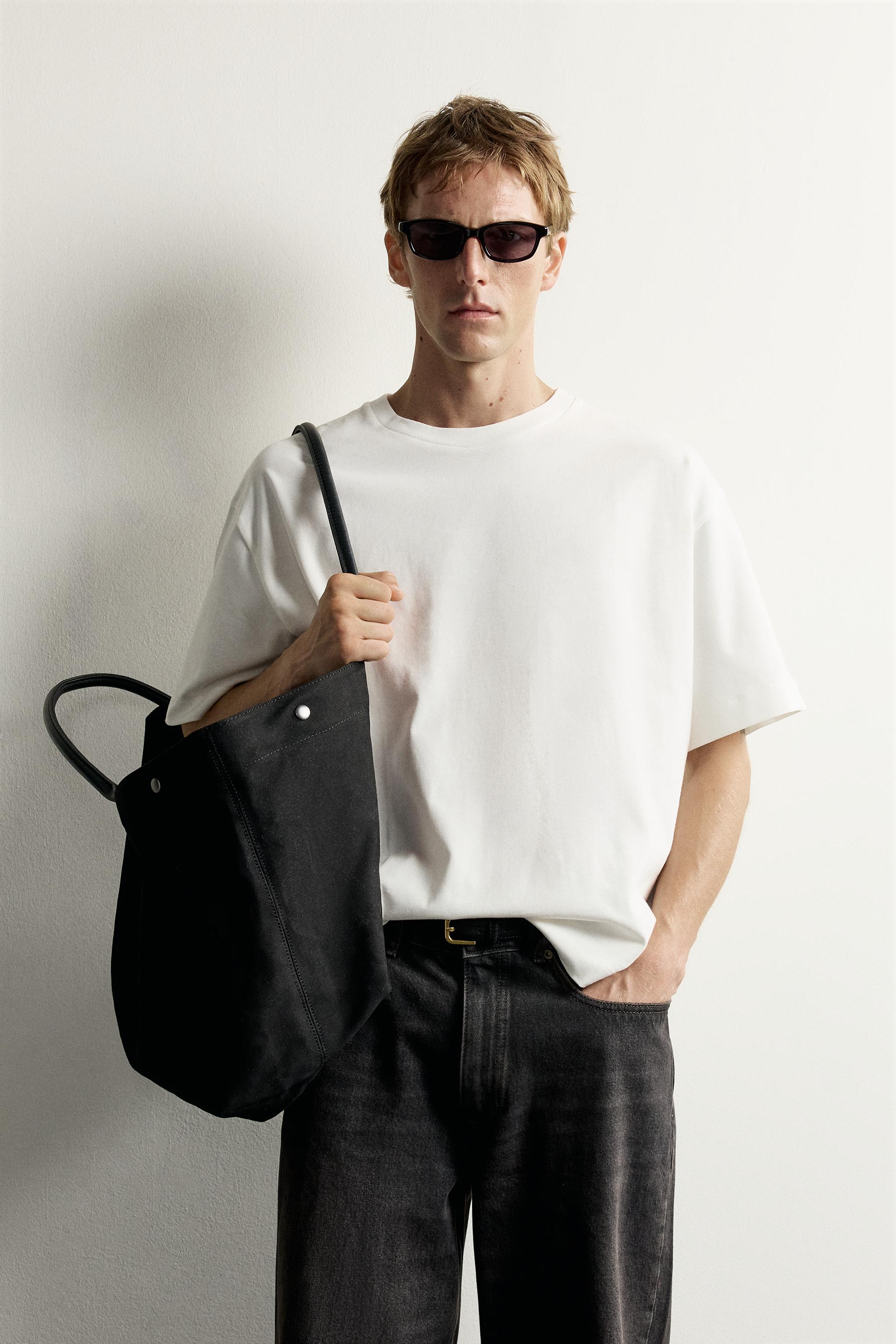 CONTRAST PRINT AND EMBROIDERY T-SHIRT — White