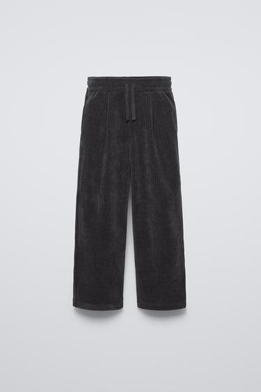 PANTALÓN PUNTO ESTRUCTURA - Gris azul de Zara