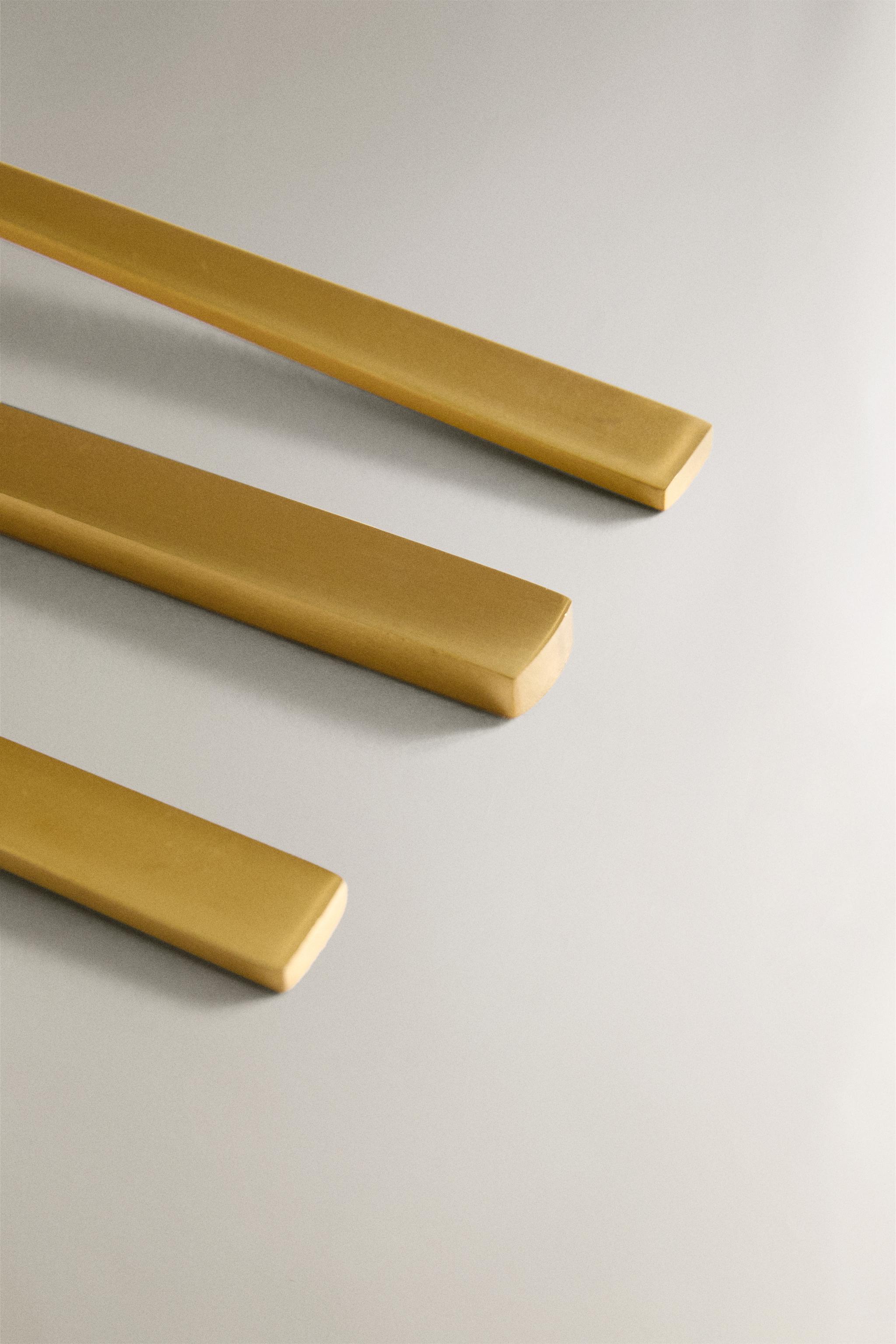 ZARA HOME カトラリーセット　ゴールド ゴールドスチールカトラリー 3点セット | Zara Home 日本/Japan