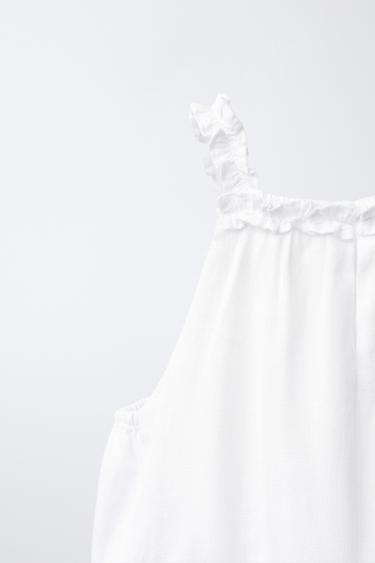 LINEN BLEND HALTER TOP - Oyster-white by Zara - Image 3