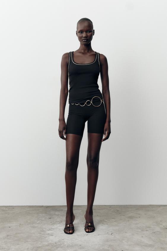 METALLIC THREAD TRIM TOP