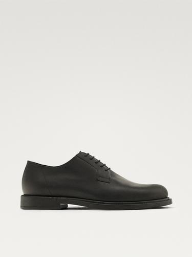 Zapato derby piel - Marrón de Zara