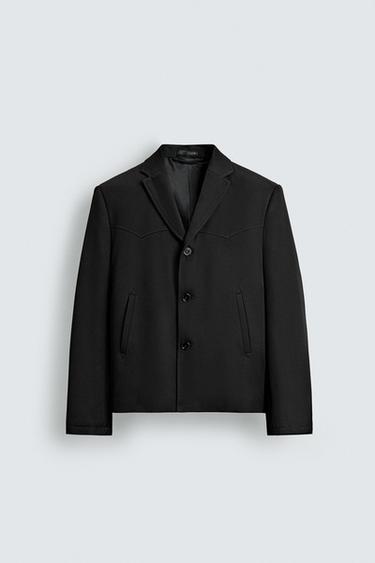 BLAZER SE STRUKTUROU - Černá od Zara