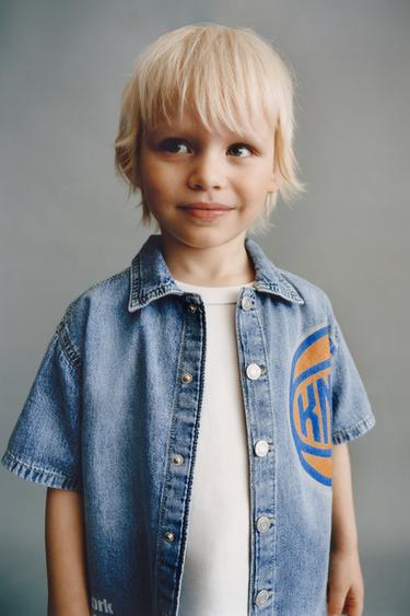 CAMISA DENIM NEW YORK KNICKS NBA - Azul claro de Zara