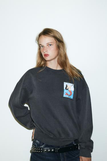 SAN CLEMENTE® WASHED EFFECT SWEATSHIRT - Anthracite grey by Zara - Image 0