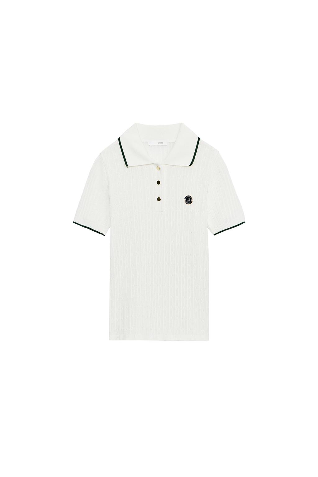 CONTRAST RIBBED POLO ZA - image 3
