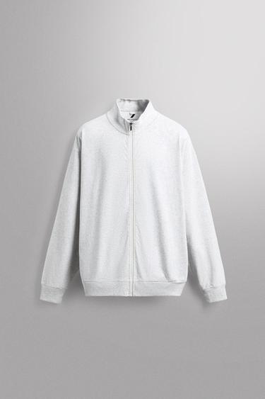 ТОЛСТОВКА СВОБОДНОГО КРОЯ НА МОЛНИИ — СЕРЫЙ С МЕЛАНЖЕВЫМ ЭФФЕКТОМ от Zara