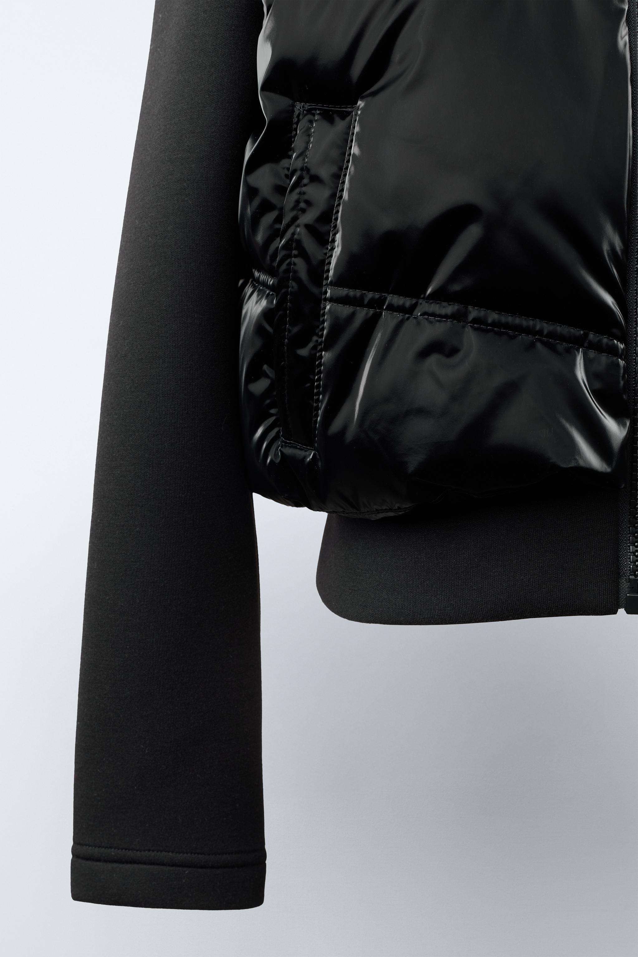Детские куртки Zara COMBINED QUILTED HOODED JACKET — фото 6