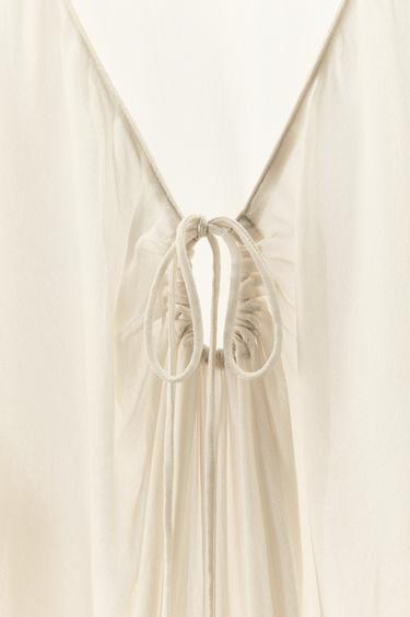 SEMI-SHEER FLOWING TOP - Oyster-white by Zara - Image 5