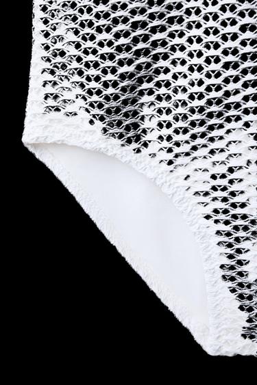 6-14 YEARS/ CROCHET KNIT SWIMSUIT - White by Zara