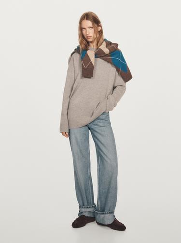 Zara 100% cashmere oversize knit sweater - Beige - Image 0