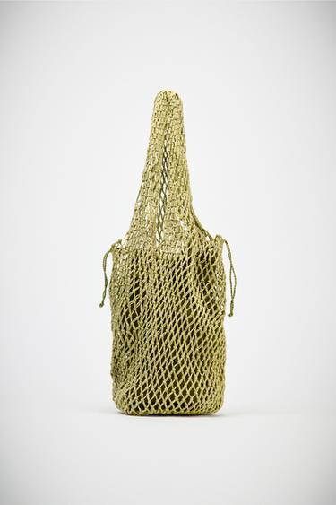 SHOPPER TRENZADO - Verde de Zara