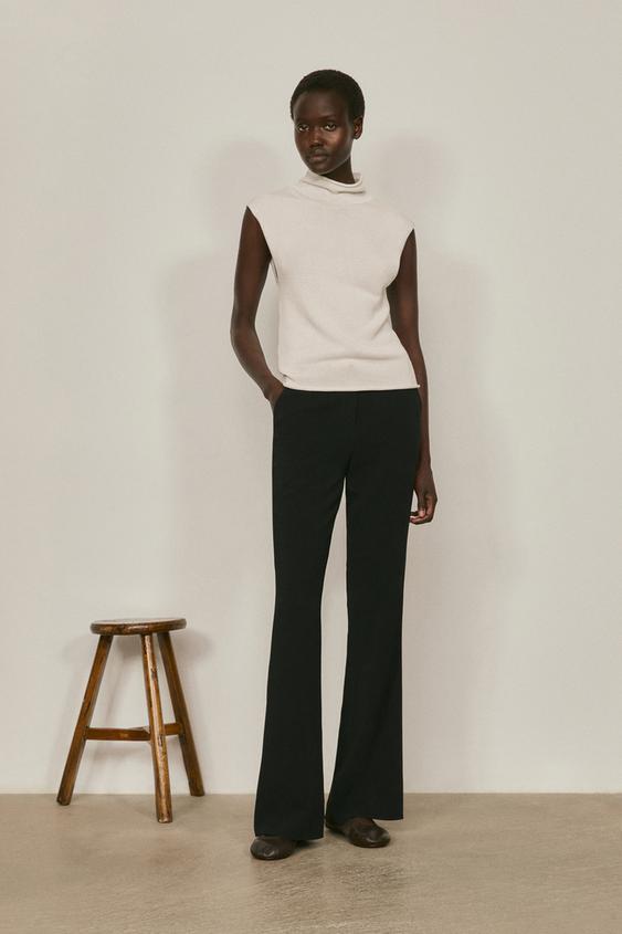 Satin flare fit trousers - LIMITED EDITION from Zara - $220