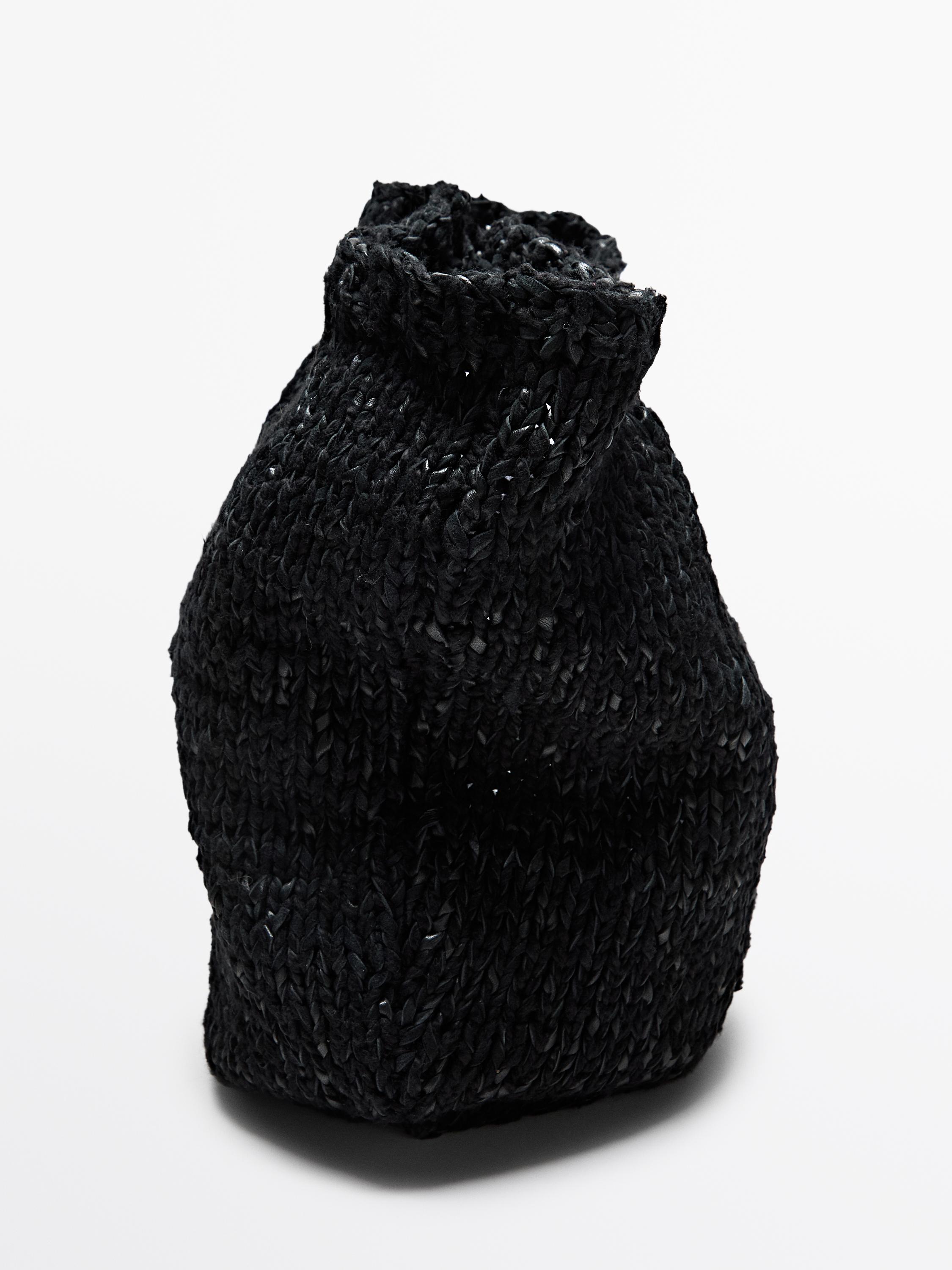 Sac moyen maille cuir crochet - LIMITED