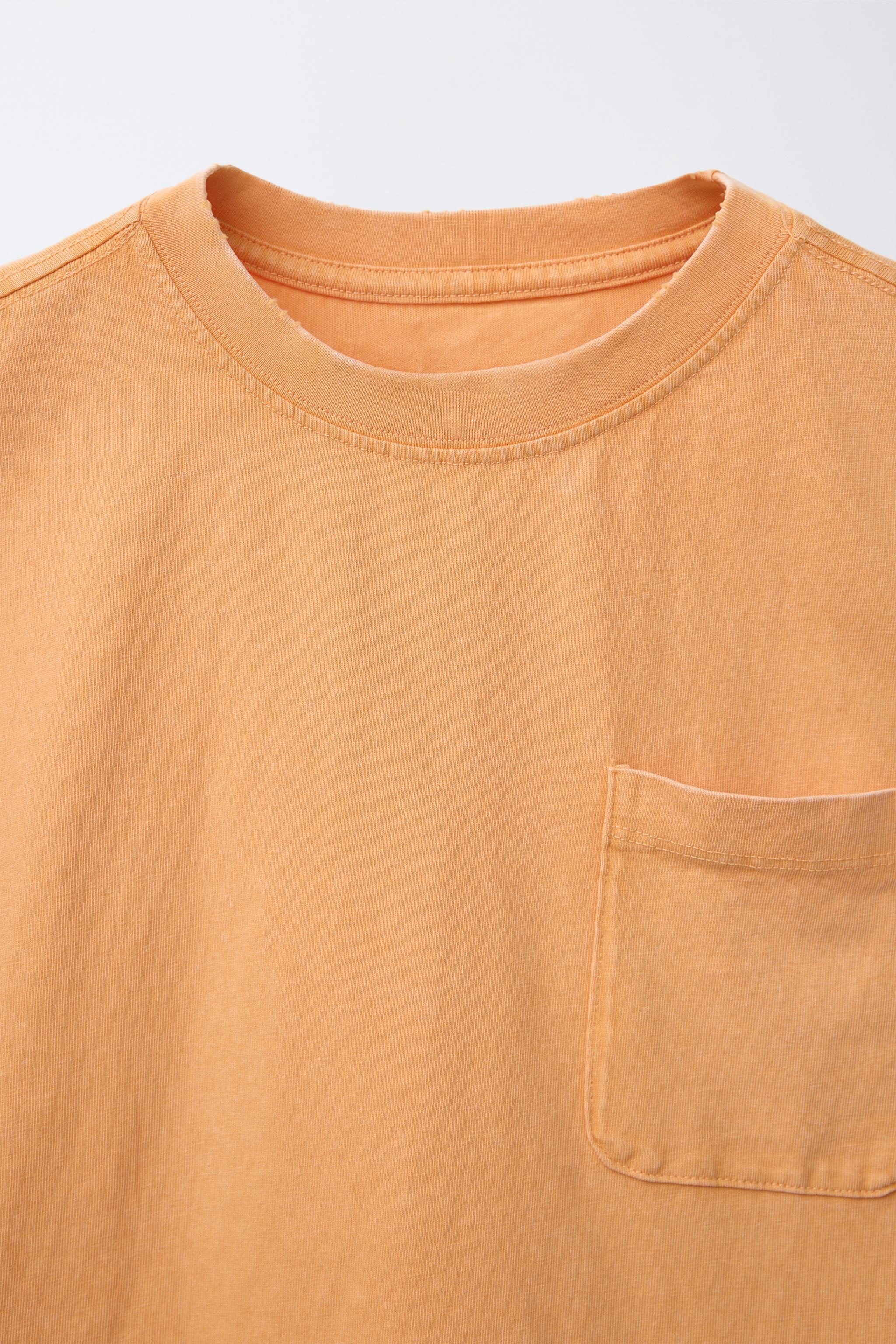 WASHED EFFECT POCKET T-SHIRT - Anthracite grey | ZARA United