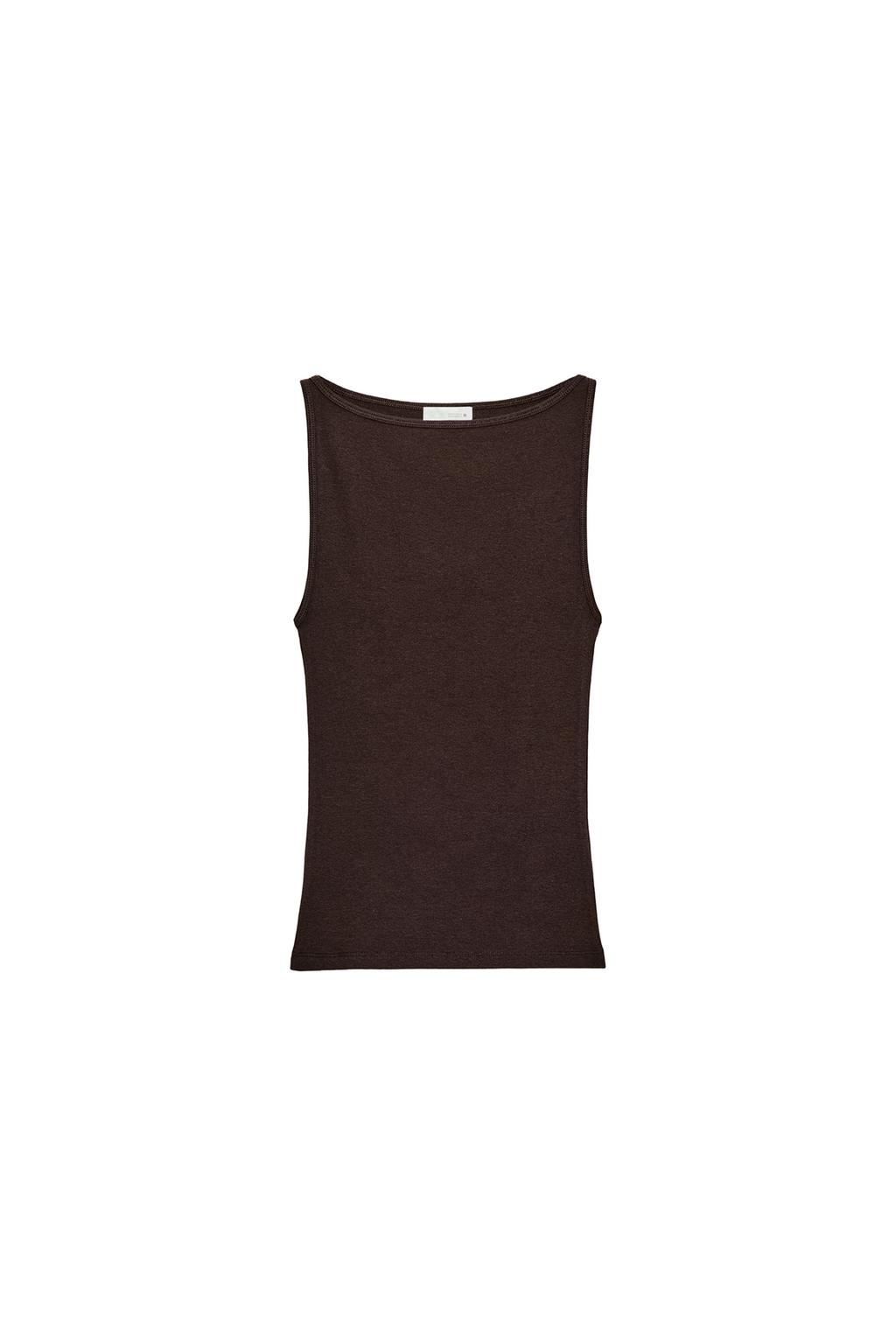 MINIMAL SLEEVELESS T-SHIRT - image 3