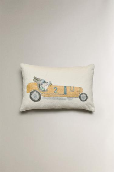 CHILDREN'S RACER DOG CUSHION - Multicoloured by Zara