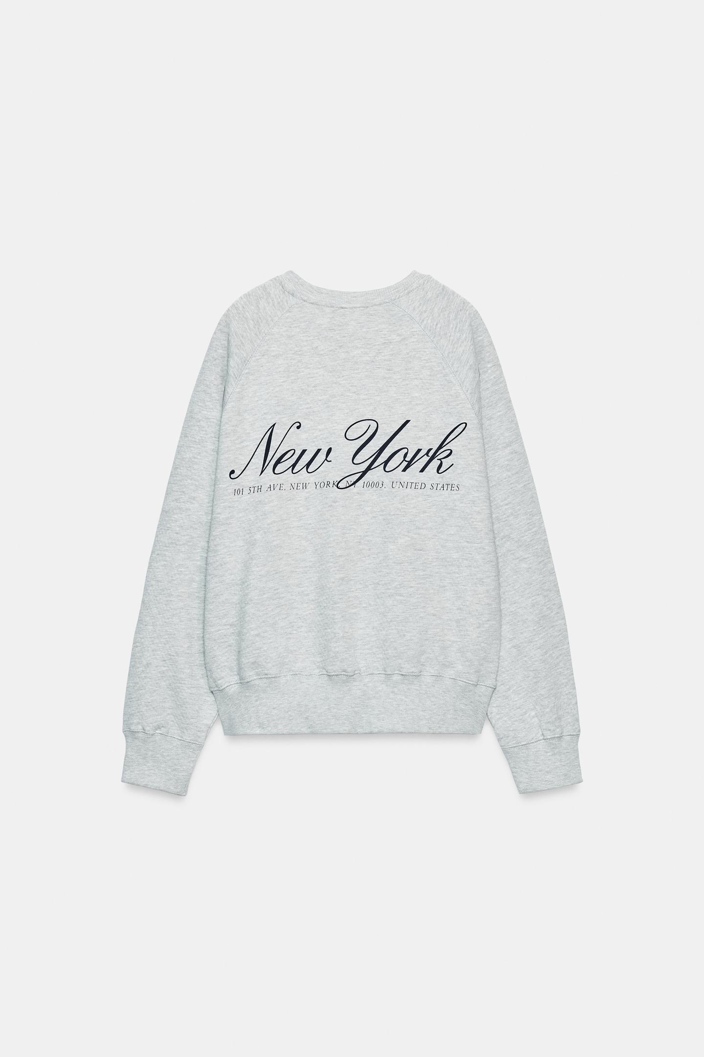 Женская толстовка Zara New York, цвет: Серый меланжевый — фото 8