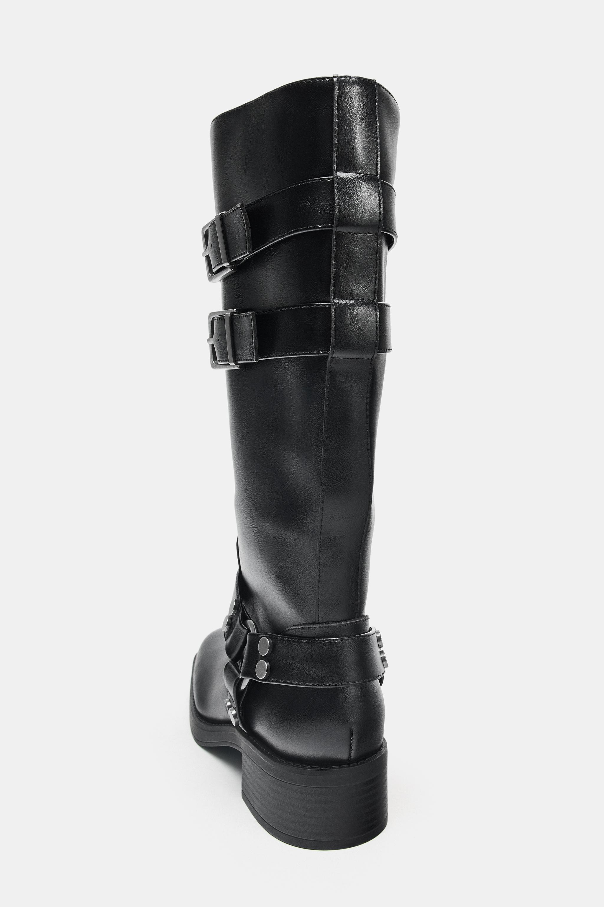 メタルバックルブーツ - ブラック | ZARA Japan / 日本