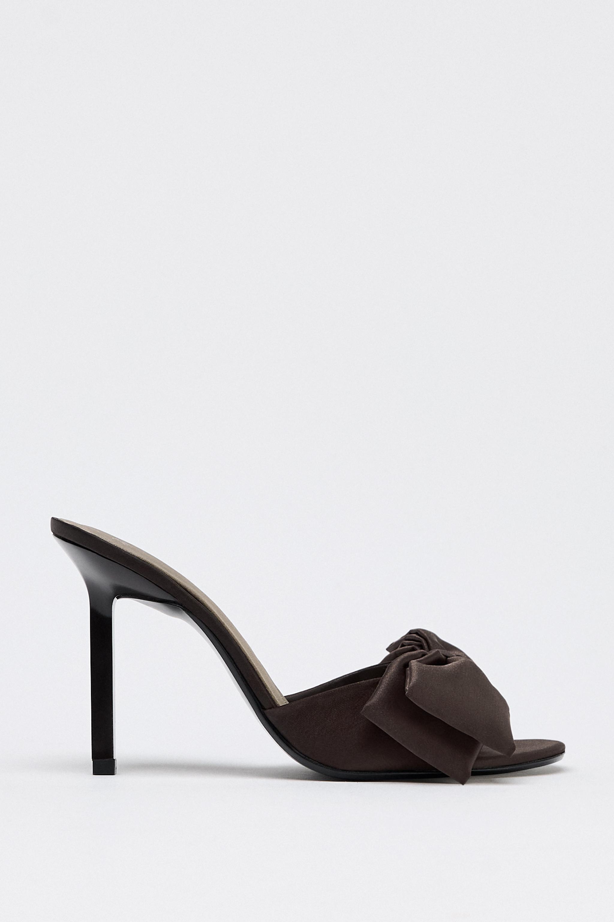 ★ZARA★ PATENT EFFECT BOW SANDALS PATENT EFFECT BOW SANDALS - Strawberry Red | ZARA Canada