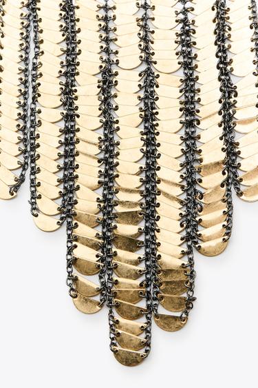 COLLIER CASCADE PIÈCES MÉTALLIQUES - Or / Argent de Zara - Image 3