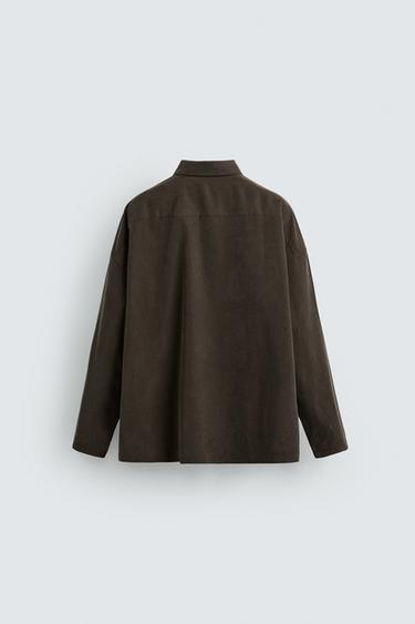 CHEMISE OVERSIZE - Chocolat de Zara - Image 7