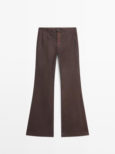 Zara Flared trousers - Burgundy