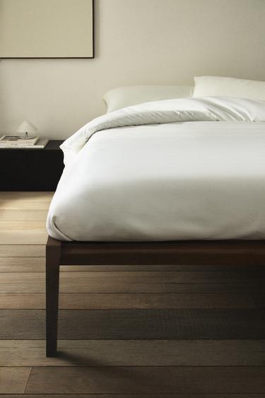 SATEEN DUVET COVER (500 THREAD COUNT) - White by Zara