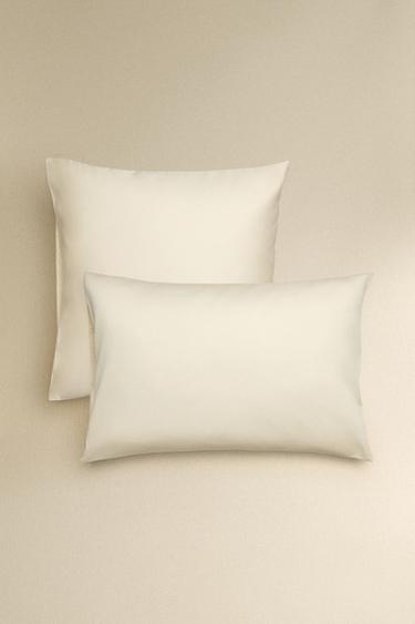 SATEEN PILLOWCASE (1000 THREAD COUNT) - Cream Zara - Зображення 0