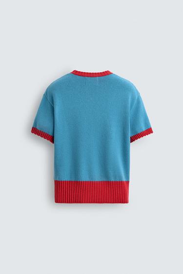 CONTRAST KNIT T-SHIRT HARRY LAMBERT FOR ZARA X DISNEY - Blue by Zara - Image 8