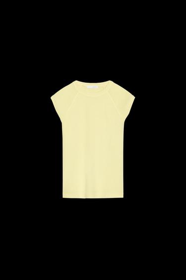 FADED COTTON T-SHIRT - Yellow by Zara - Image 0