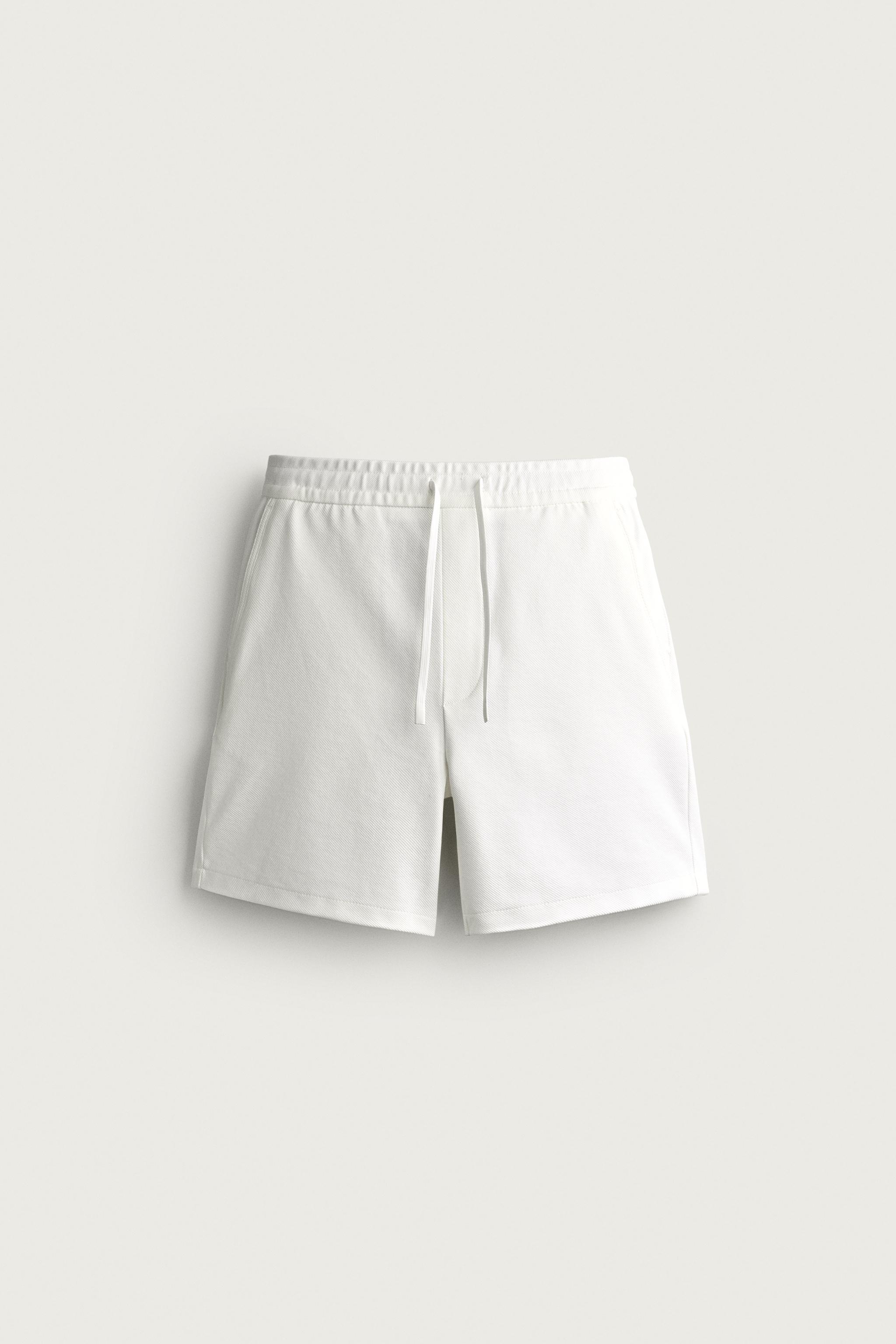 COMFORT TEXTURED SHORTS - Oyster-white | ZARA United States