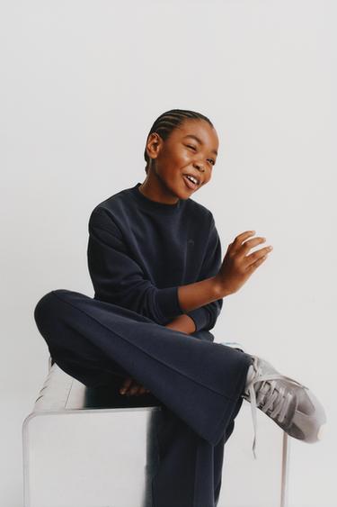 Zara MODAL SWEATSHIRT - Anthracite grey