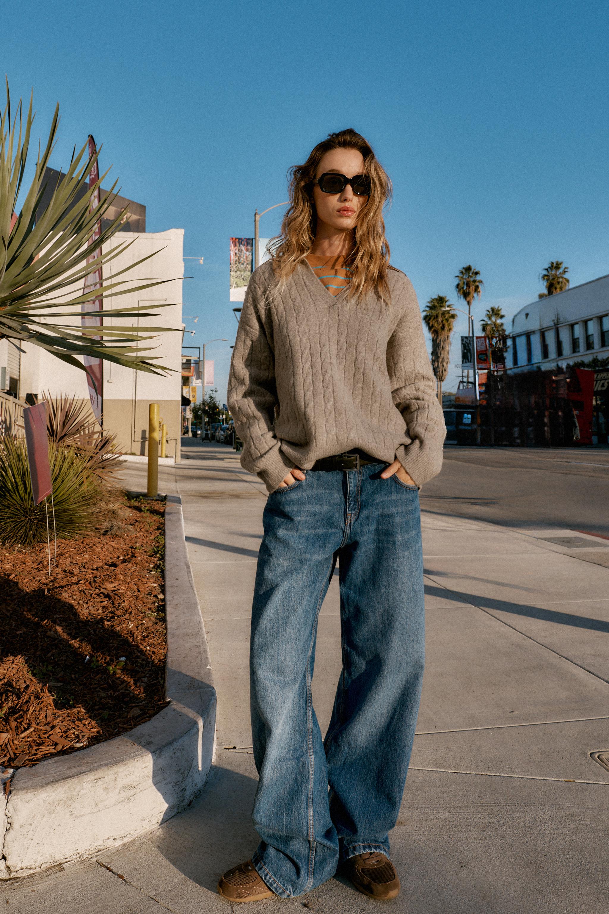 ZARA ケーブルニットコート ザラ ZARA レディース ケーブルニット コート ロングカーディガン 白