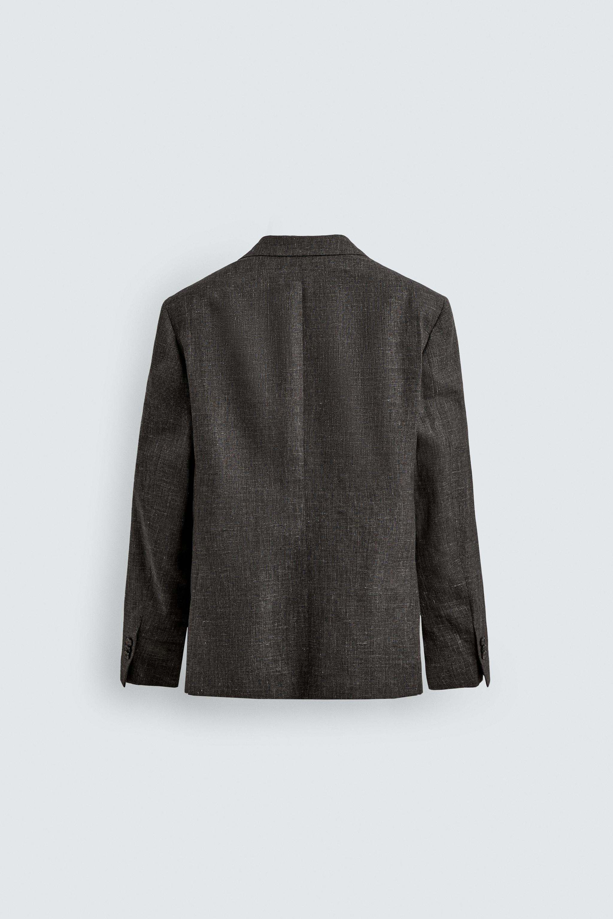 ZARA ダークグレー　ビジネススーツ ジャケットEUR 52 パンツEUR44 AARON LEVINE X ZARA ウールツイルスーツパンツ - ダークグレー | ZARA
