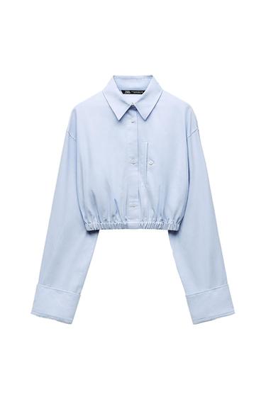 CAMISA CROPPED GABARDINA