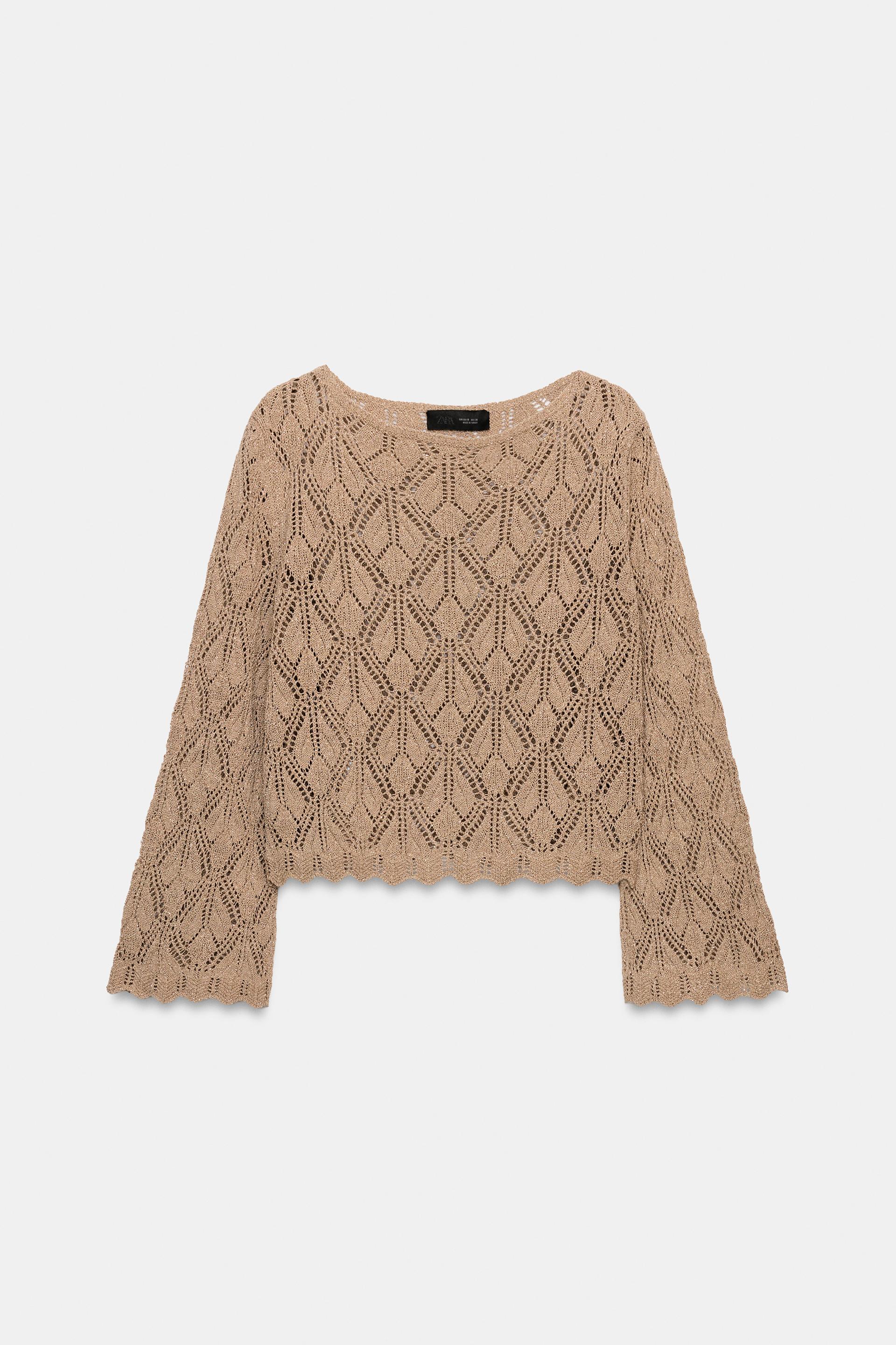METALLIC THREAD POINTELLE SWEATER thumbnail 7