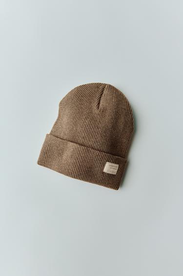 GORRO DE ALGODÃO CANALADO - torrado da Zara